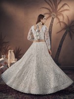 Off White Premium Net Lehenga Choli